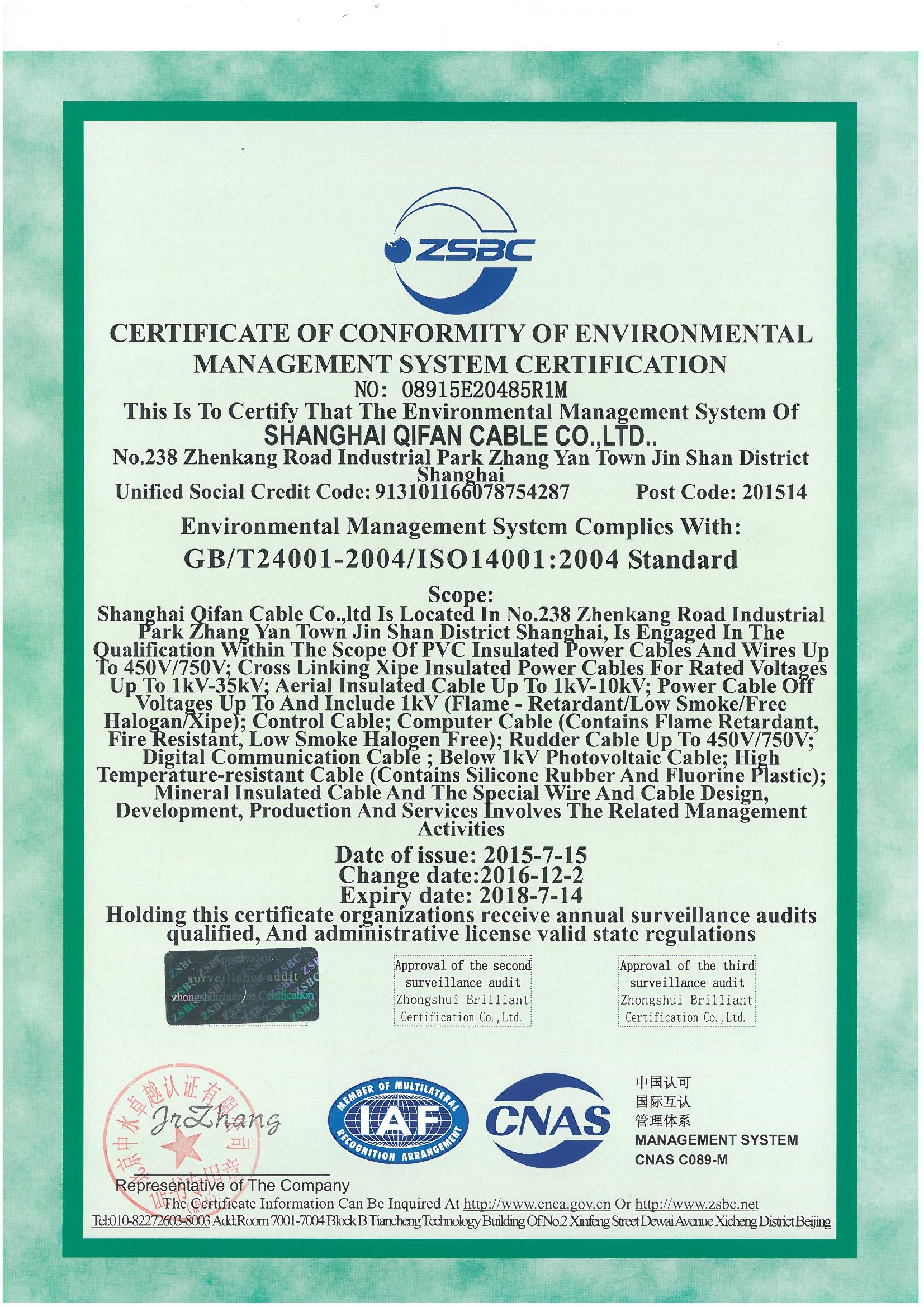 Cable Quality Assurance